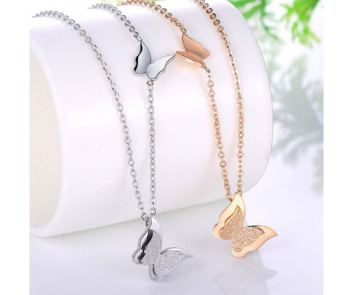 Stainless Steel - Butterfly Necklace