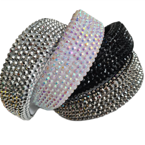 Deep Padded Crystal Covered Headband