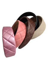 Load image into Gallery viewer, Quilted - Leather Wide Headband