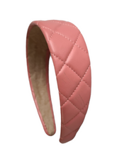 Load image into Gallery viewer, Quilted - Leather Wide Headband