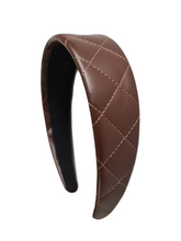 Load image into Gallery viewer, Quilted - Leather Wide Headband