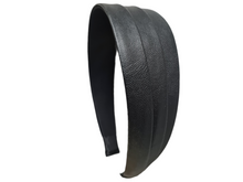 Load image into Gallery viewer, Tuck Pleated - Leather Wide Headband