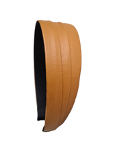 Load image into Gallery viewer, Tuck Pleated - Leather Wide Headband