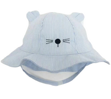 Load image into Gallery viewer, Blue &amp; White Stripe Sunhat