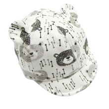 Load image into Gallery viewer, Bear Print Cap Style Sunhat