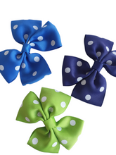 Load image into Gallery viewer, 3 Inch Polka Dot Pinwheel Bow - Bowtique London