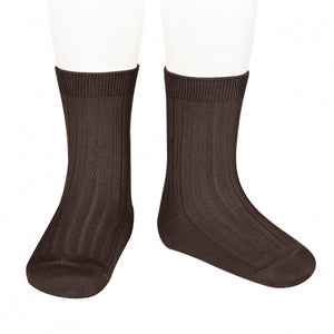 390 Brown - Ribbed Short Socks Condor
