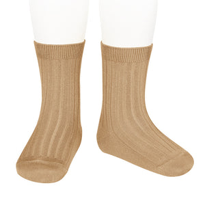 326 Camel - Ribbed Short Socks Condor