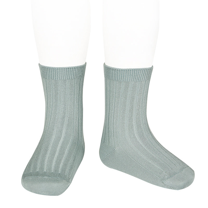 756 Dry Green - Ribbed Short Socks Condor