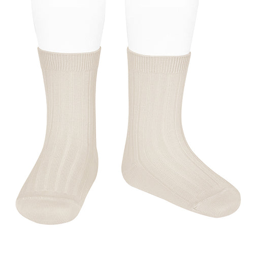 304 Linen - Ribbed Short Socks Condor