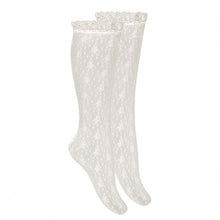 Load image into Gallery viewer, 200 White - Ceremony Silk Lace Knee High
