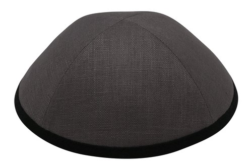Grey Linen with Black Rim - Ikippah