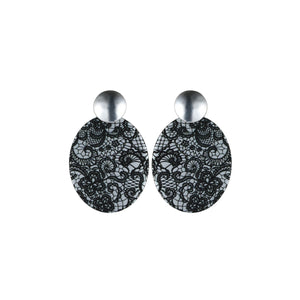 Oval Pattered Earrings