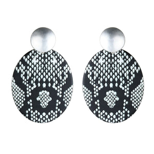 Oval Pattered Earrings