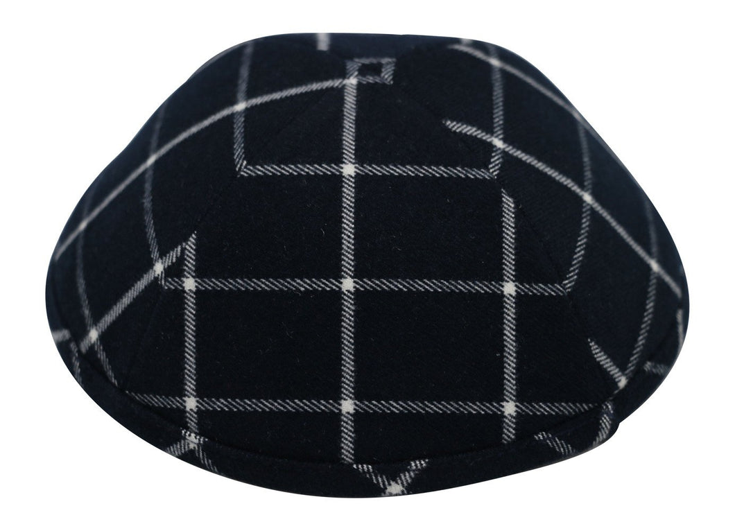 Navy Plaid  wool- Ikippah