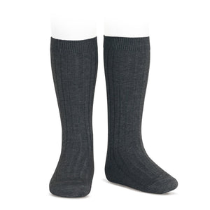 290 Anthracite - Ribbed Knee-high Condor