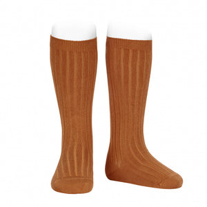 688 Cinnamon - Ribbed Knee-high Condor